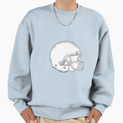 American Football Helmet Black And Sweatshirt - Novelty Apparel Unisex - T-Shirt, Sweatshirt, Hoodie