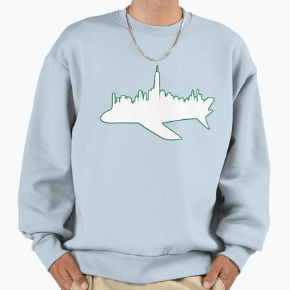 Jets New York Skyline Sweatshirt - Fun Novelty Design Unisex - T-Shirt, Sweatshirt, Hoodie