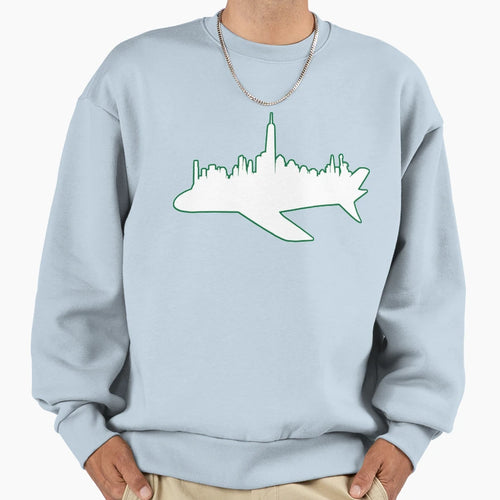 Jets New York Skyline Sweatshirt - Fun Novelty Design Unisex - T-Shirt, Sweatshirt, Hoodie