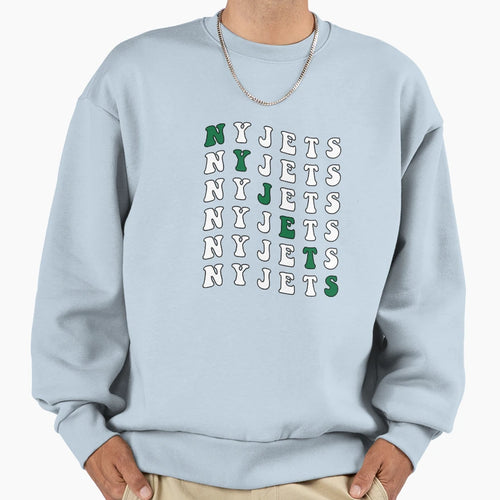 Jets Funky Gameday Wordmark Sweatshirt - Fun Novelty Design Men Women - T-Shirt, Sweatshirt, Hoodie