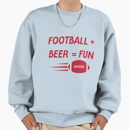 Beer Plus Football Sweatshirt - Unique Graphic for Adults - T-Shirt, Sweatshirt, Hoodie