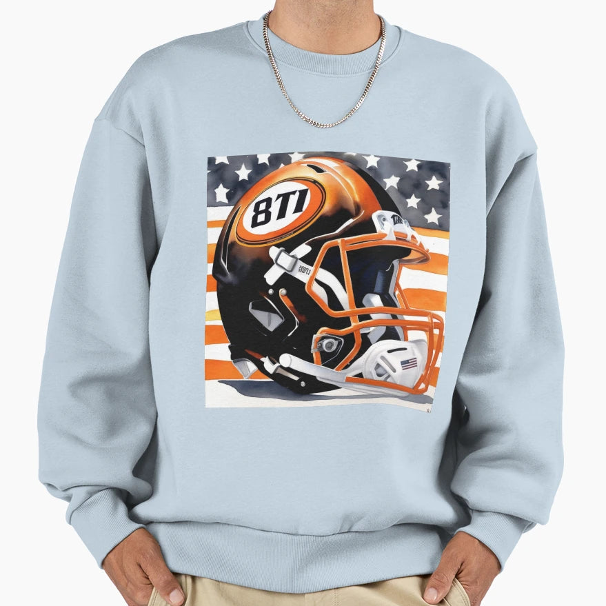 Gridiron Helmet Orange Usa Sweatshirt - Casual Everyday Wear for Adults - T-Shirt, Sweatshirt, Hoodie