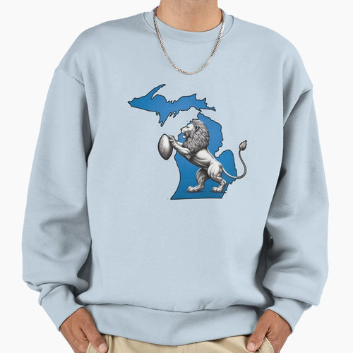 Michigan Lion Sweatshirt - Aesthetic Graphic Men Women - T-Shirt, Sweatshirt, Hoodie