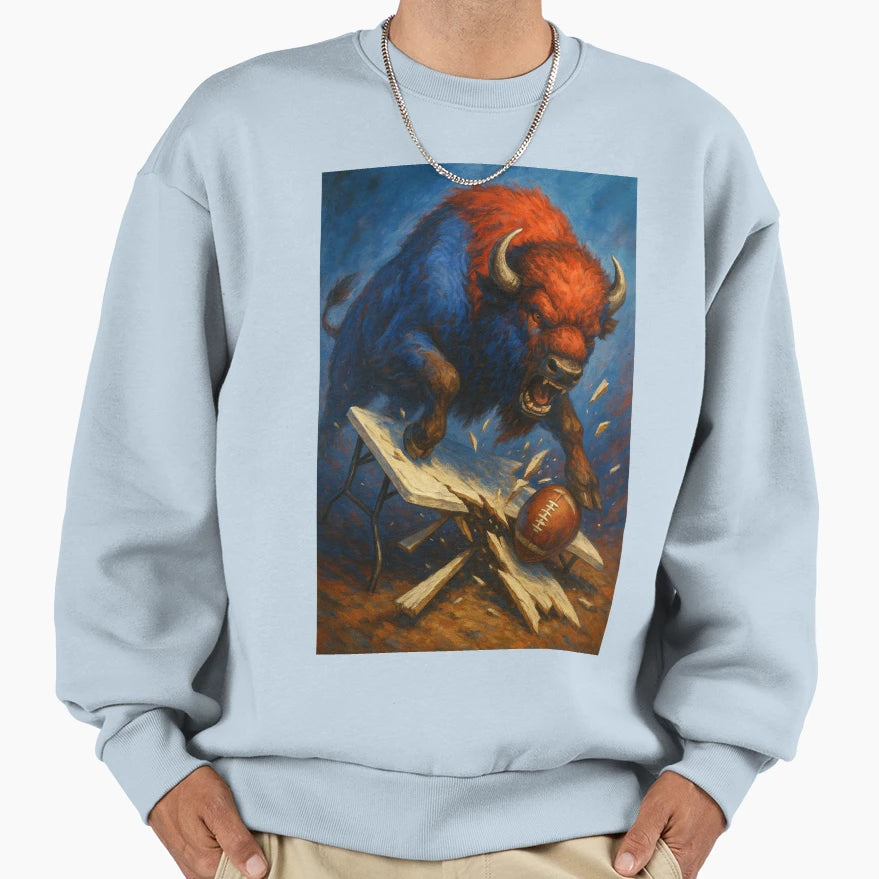 Buffalo Football V5 Sweatshirt - Minimalist Print for Adults - T-Shirt, Sweatshirt, Hoodie