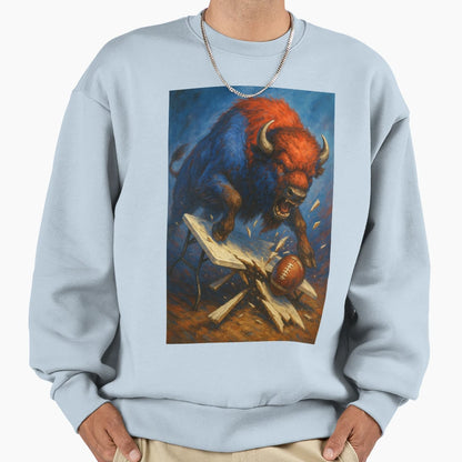 Buffalo Football V5 Sweatshirt - Minimalist Print for Adults - T-Shirt, Sweatshirt, Hoodie