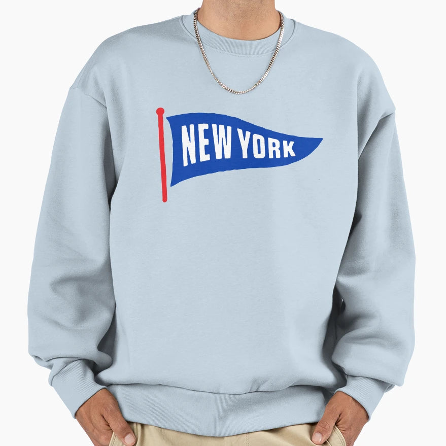 New York Pennant Sweatshirt - Aesthetic Graphic for Adults - T-Shirt, Sweatshirt, Hoodie