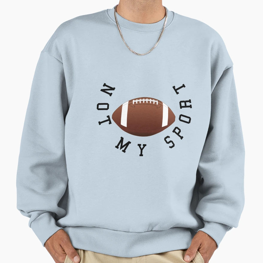 Anti American Football Rugby Sweatshirt - Trendy Graphic for Adults - T-Shirt, Sweatshirt, Hoodie