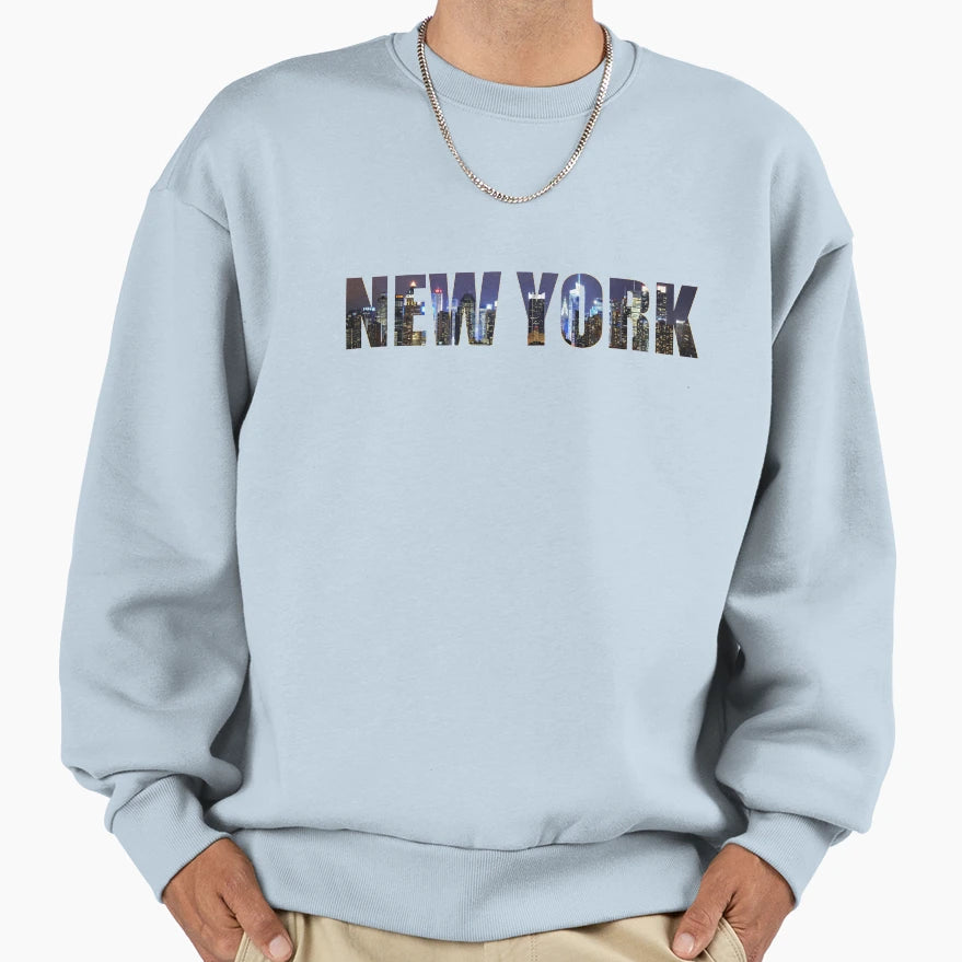 New York Skyline Sweatshirt - Aesthetic Graphic for Adults - T-Shirt, Sweatshirt, Hoodie