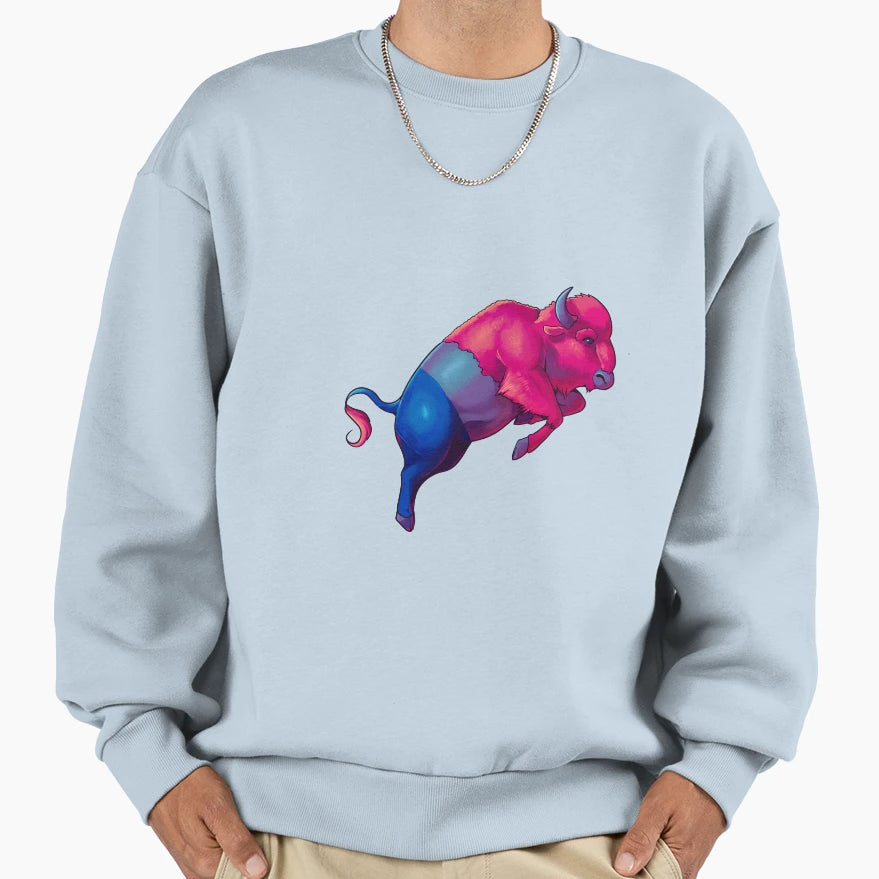 Great American Bi Bison Sweatshirt - Streetwear Style Unisex - T-Shirt, Sweatshirt, Hoodie
