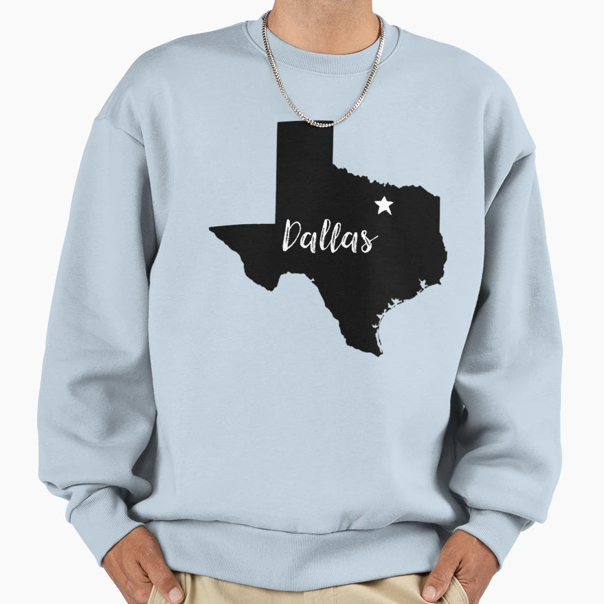 Dallas Star Sweatshirt - Fun Novelty Design for Adults - T-Shirt, Sweatshirt, Hoodie
