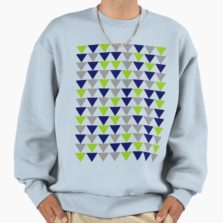 Arrows Lime Green Bright Navy Blue Sweatshirt - Aesthetic Graphic Unisex - T-Shirt, Sweatshirt, Hoodie