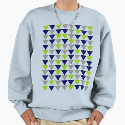 Arrows Lime Green Bright Navy Blue Sweatshirt - Aesthetic Graphic Unisex - T-Shirt, Sweatshirt, Hoodie