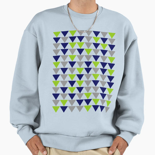 Arrows Lime Green Bright Navy Blue Sweatshirt - Aesthetic Graphic Unisex - T-Shirt, Sweatshirt, Hoodie