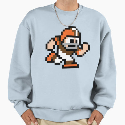 8 Bit Player Cleveland Browns Throwback Sweatshirt - Trendy Graphic Unisex - T-Shirt, Sweatshirt, Hoodie
