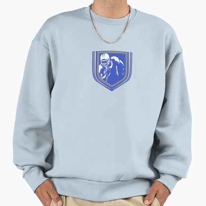 Football Fan Blue And Grey Sweatshirt - Casual Everyday Wear Unisex - T-Shirt, Sweatshirt, Hoodie