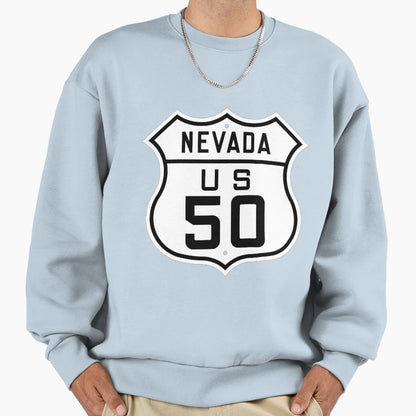 Us Highway 50 Nevada 1926 United Sweatshirt - Novelty Apparel Men Women - T-Shirt, Sweatshirt, Hoodie