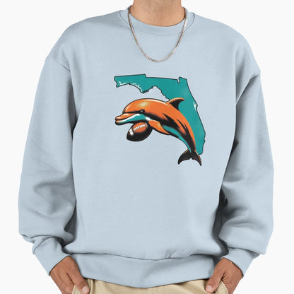 Florida Dolphin Sweatshirt - Custom Art Print Men Women - T-Shirt, Sweatshirt, Hoodie