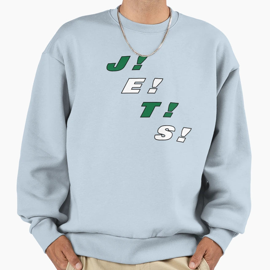 Jets J E T S Chant Sweatshirt - Custom Art Print for Adults - T-Shirt, Sweatshirt, Hoodie