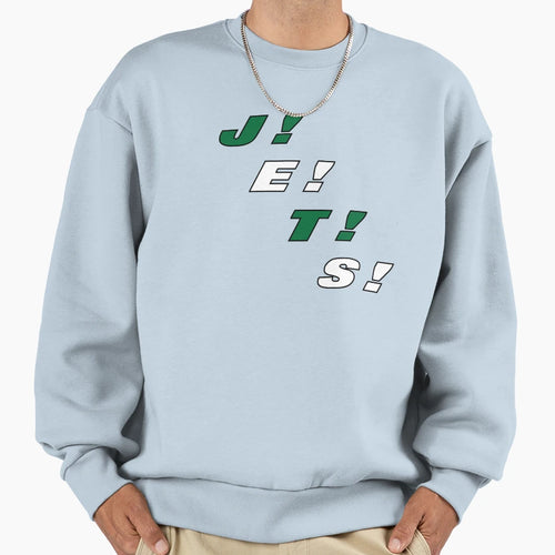 Jets J E T S Chant Sweatshirt - Custom Art Print for Adults - T-Shirt, Sweatshirt, Hoodie