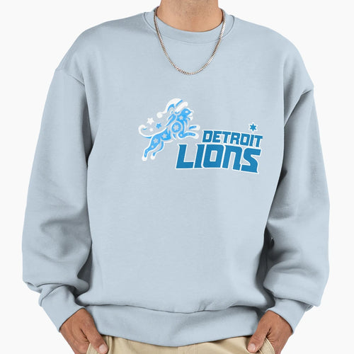 Detroit Lions Celebrating Sweatshirt - Custom Art Print Men Women - T-Shirt, Sweatshirt, Hoodie