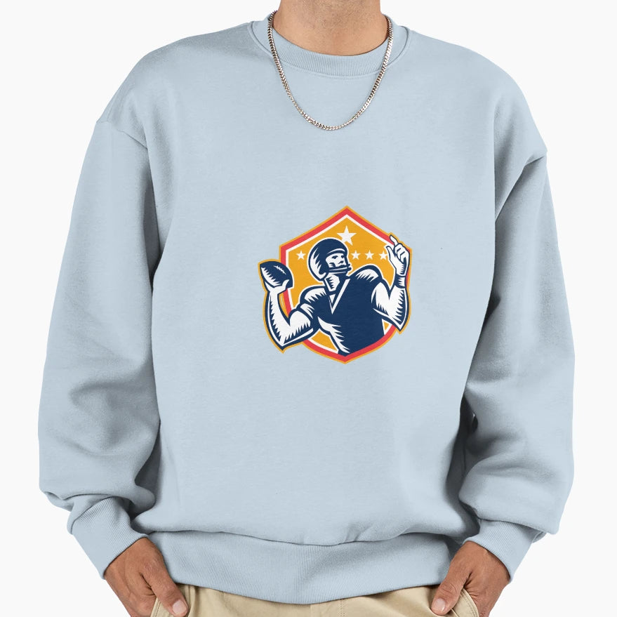 American Football Quarterback Qb Sweatshirt - Streetwear Style Unisex - T-Shirt, Sweatshirt, Hoodie