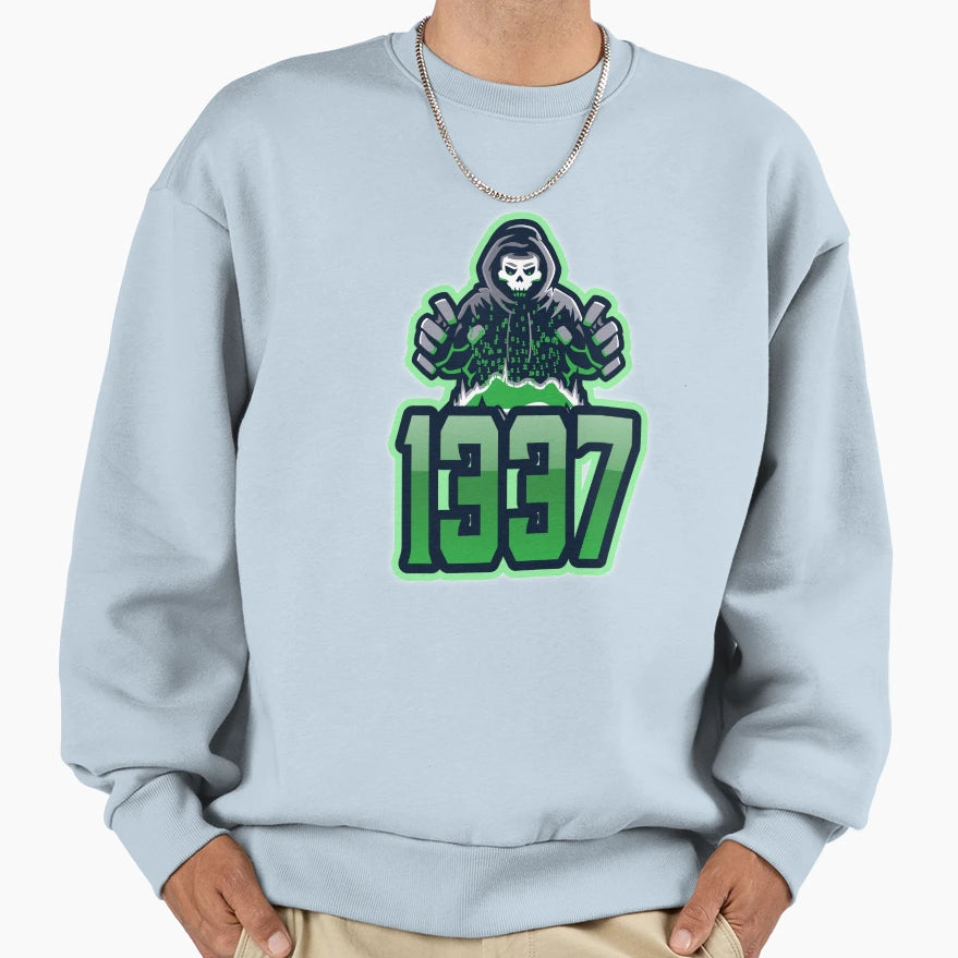 Cyber Security 1337 Hacker Green Sweatshirt - Fun Novelty Design Men Women - T-Shirt, Sweatshirt, Hoodie