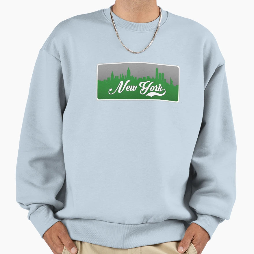 New York J Football Skyline Sweatshirt - Trendy Graphic Men Women - T-Shirt, Sweatshirt, Hoodie