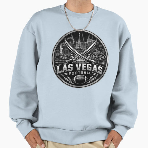 Las Vegas Football Silver Black Sports Logo T-Shirt - Unique Graphic Unisex - T-Shirt, Sweatshirt, Hoodie
