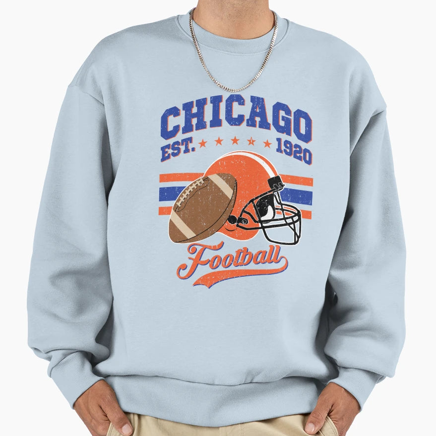 Chicago Football Sweatshirt - Aesthetic Graphic Men Women - T-Shirt, Sweatshirt, Hoodie