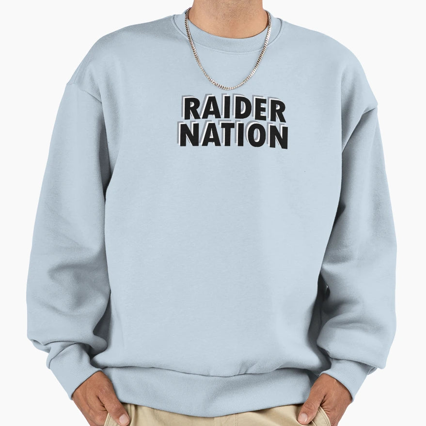 Raider Nation Sweatshirt - Graphic Print Unisex - T-Shirt, Sweatshirt, Hoodie