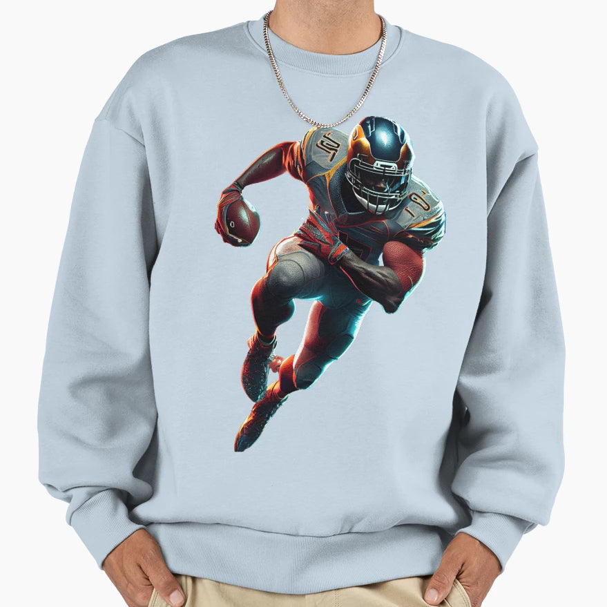 American Football Player Sweatshirt - Minimalist Print for Adults - T-Shirt, Sweatshirt, Hoodie