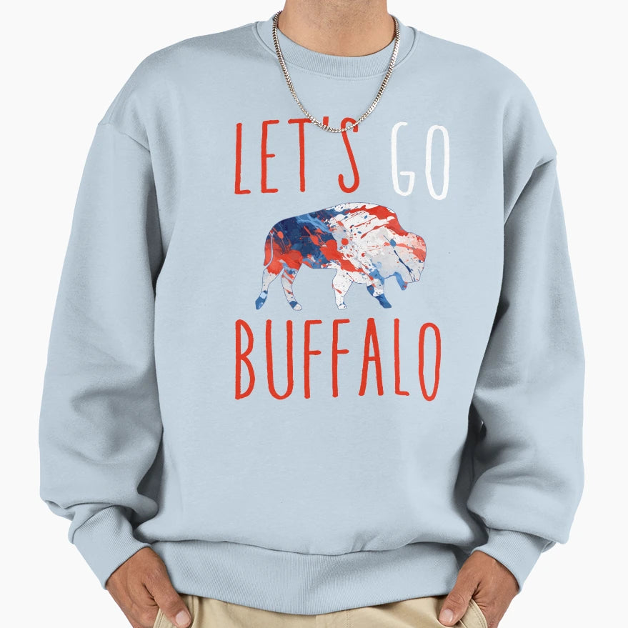 Buffalo Bills Lets Go Buffalo Sweatshirt - Custom Art Print for Adults - T-Shirt, Sweatshirt, Hoodie