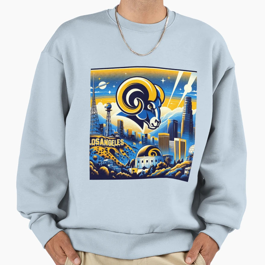 Los Angeles La Rams Artwork Sweatshirt - Graphic Print for Adults - T-Shirt, Sweatshirt, Hoodie
