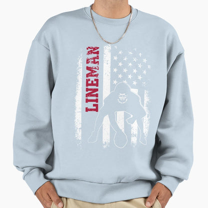 American Football Lineman Sweatshirt - Casual Everyday Wear for Adults - T-Shirt, Sweatshirt, Hoodie