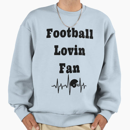 Football Lovin Fan Football Heartbeat Sweatshirt - Trendy Graphic Men Women - T-Shirt, Sweatshirt, Hoodie