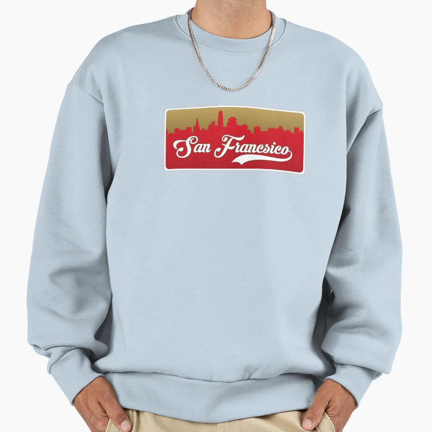San Francisco Football Skyline Sweatshirt - Minimalist Print for Adults - T-Shirt, Sweatshirt, Hoodie