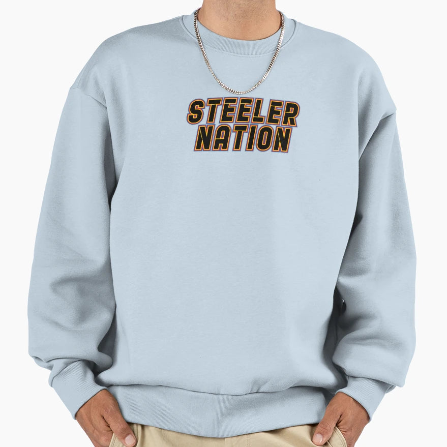 Steeler Nation Sweatshirt - Casual Everyday Wear Men Women - T-Shirt, Sweatshirt, Hoodie