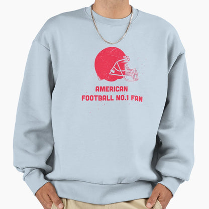 American Football No 1 Fan Sweatshirt - Unique Graphic Unisex - T-Shirt, Sweatshirt, Hoodie