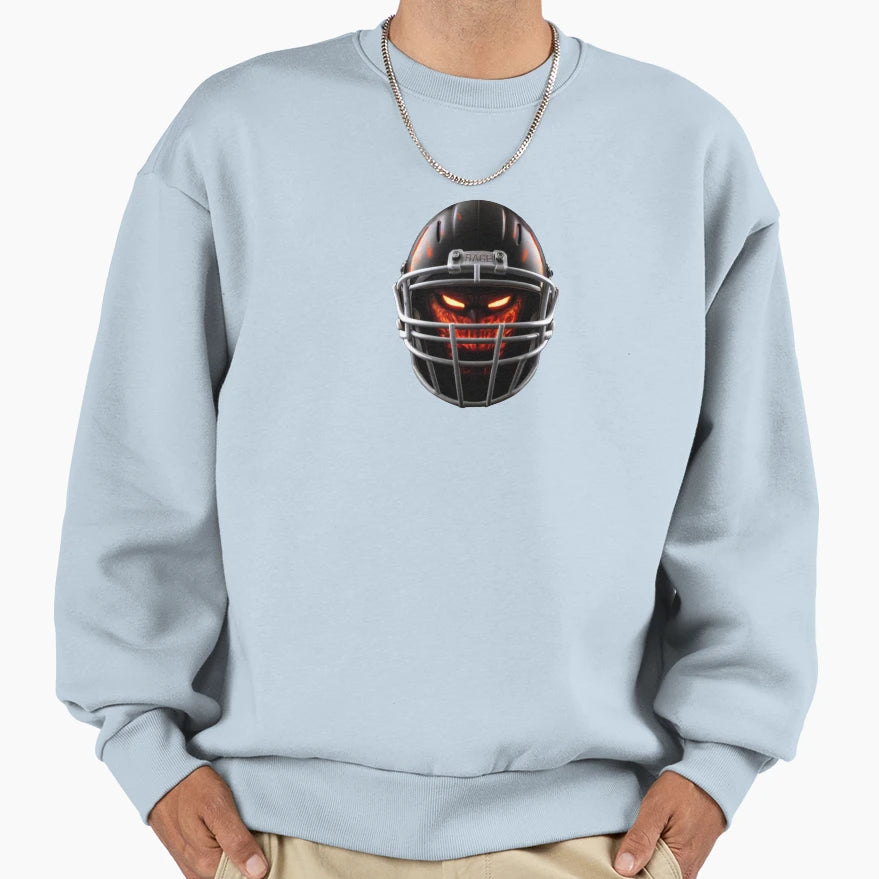 Rage Helmet Football Sweatshirt - Custom Art Print for Adults - T-Shirt, Sweatshirt, Hoodie