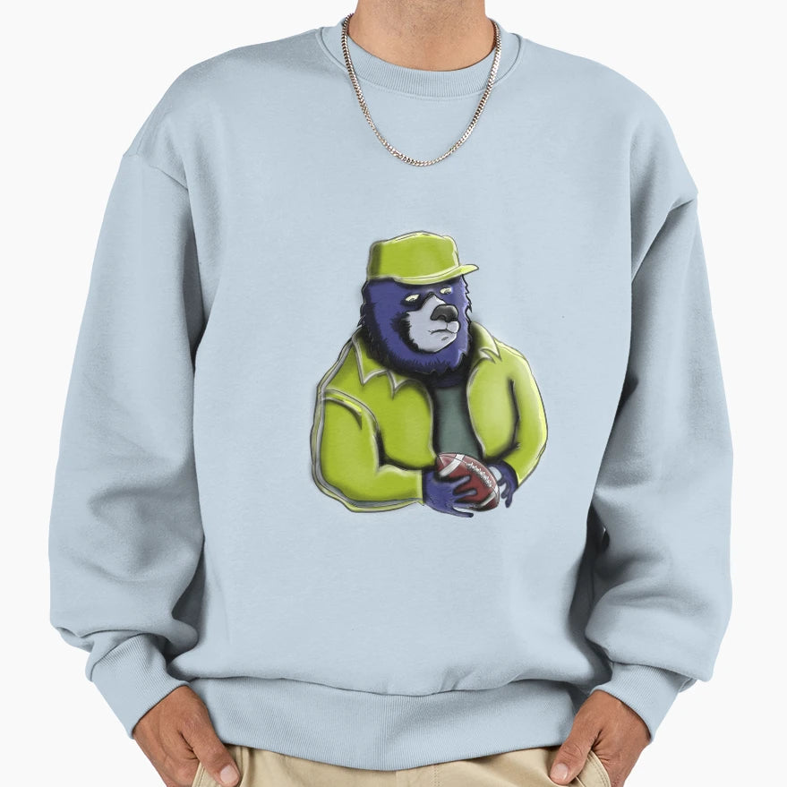 Football Zach Bear Sweatshirt - Custom Art Print Unisex - T-Shirt, Sweatshirt, Hoodie