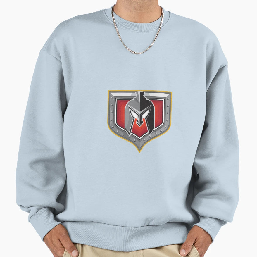 Spartan Helmet Shield Sweatshirt - Unique Graphic for Adults - T-Shirt, Sweatshirt, Hoodie