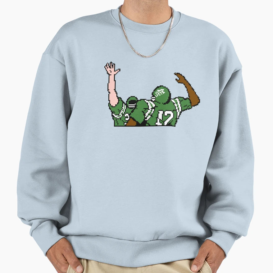 Jets Tecmo Bowl Touchdown Celebration Sweatshirt - Unique Graphic Men Women - T-Shirt, Sweatshirt, Hoodie