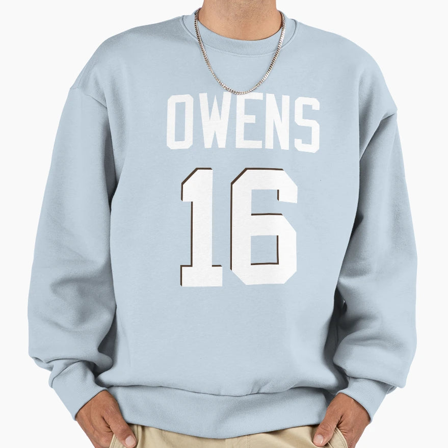 Owens 16 White Name White No Sweatshirt - Novelty Apparel Men Women - T-Shirt, Sweatshirt, Hoodie