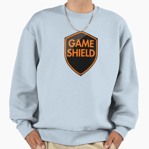 Game Shield Orange Sweatshirt - Minimalist Print for Adults - T-Shirt, Sweatshirt, Hoodie