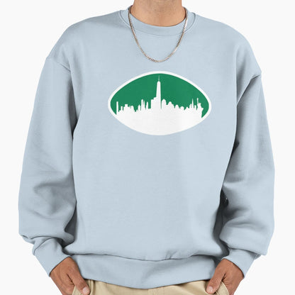 Jets New York Skyline Football Sweatshirt - Graphic Print Unisex - T-Shirt, Sweatshirt, Hoodie