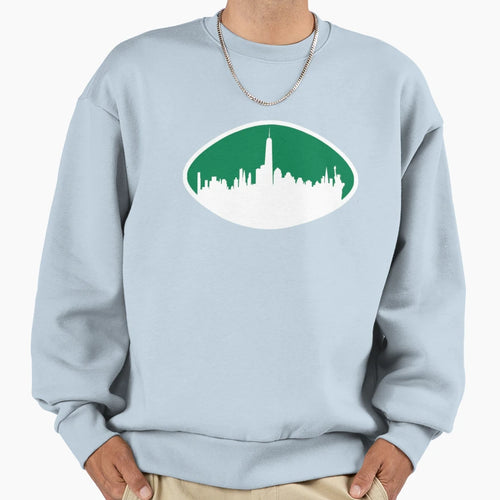 Jets New York Skyline Football Sweatshirt - Graphic Print Unisex - T-Shirt, Sweatshirt, Hoodie