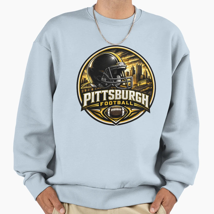 Pittsburgh Football Steel City Football T-Shirt - Novelty Apparel Unisex - T-Shirt, Sweatshirt, Hoodie