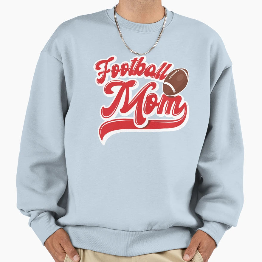 Football Mom Red And Blue Sweatshirt - Custom Art Print Unisex - T-Shirt, Sweatshirt, Hoodie
