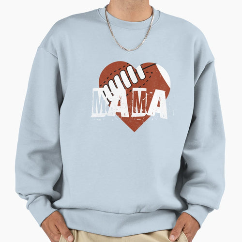 Football Mama Heart Game Sweatshirt - Novelty Apparel for Adults - T-Shirt, Sweatshirt, Hoodie