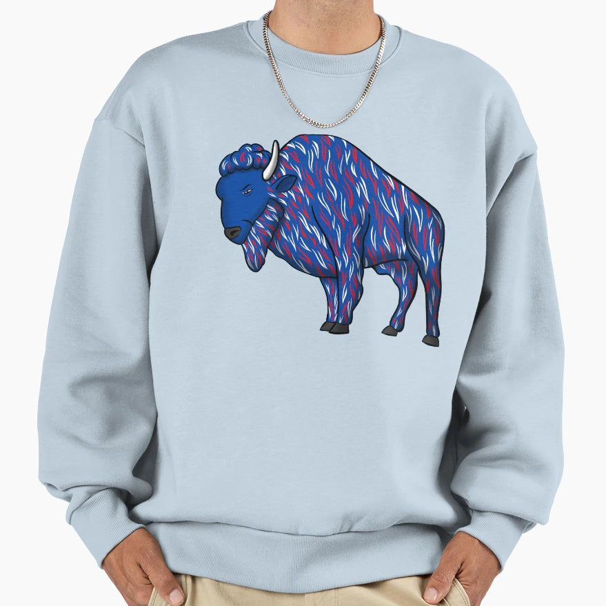 Blue Buffalo Sweatshirt - Minimalist Print for Adults - T-Shirt, Sweatshirt, Hoodie
